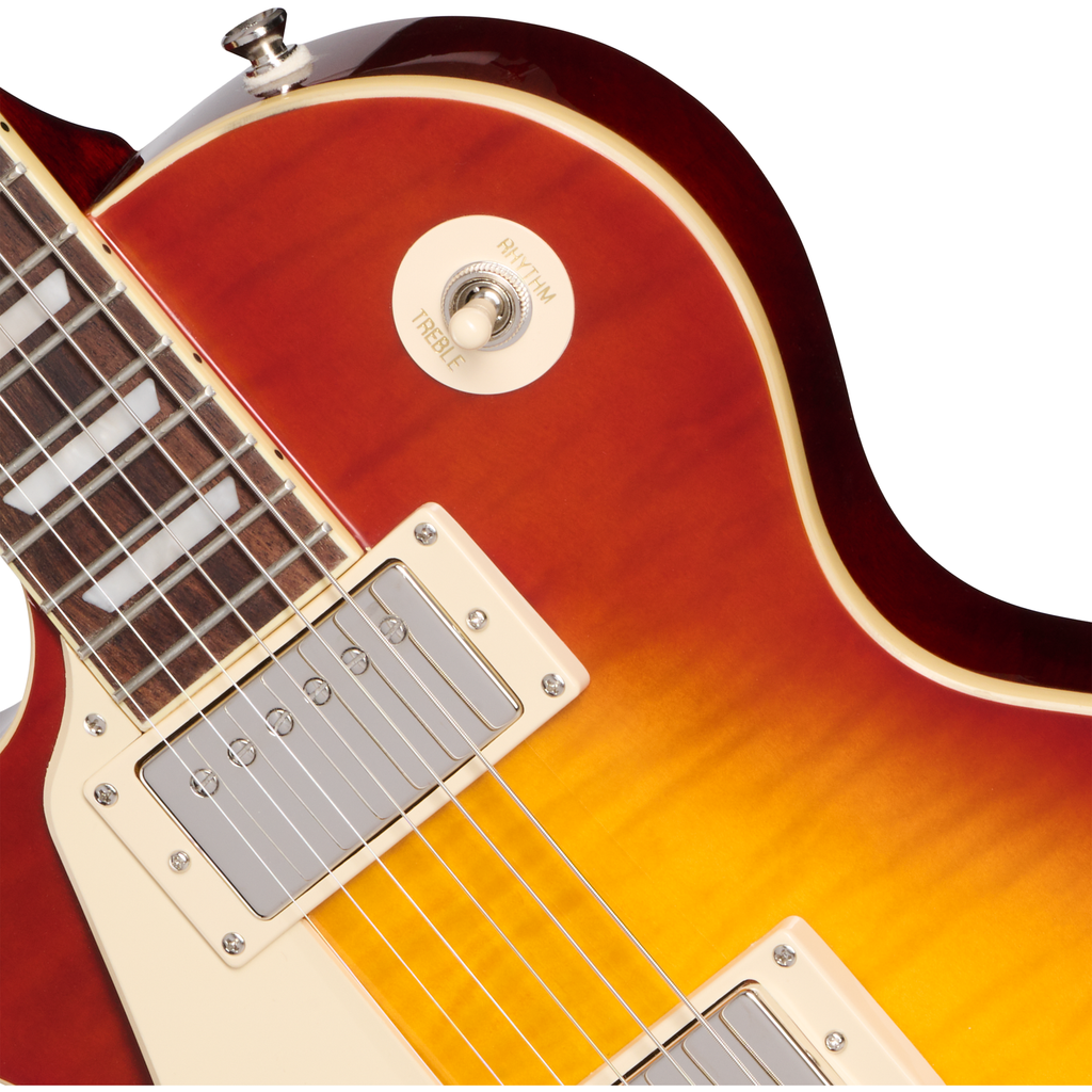 Epiphone Les Paul Standard 50s Left Handed Electric Guitar - Washed Cherry Sunburst - View 9 | MusicMarket