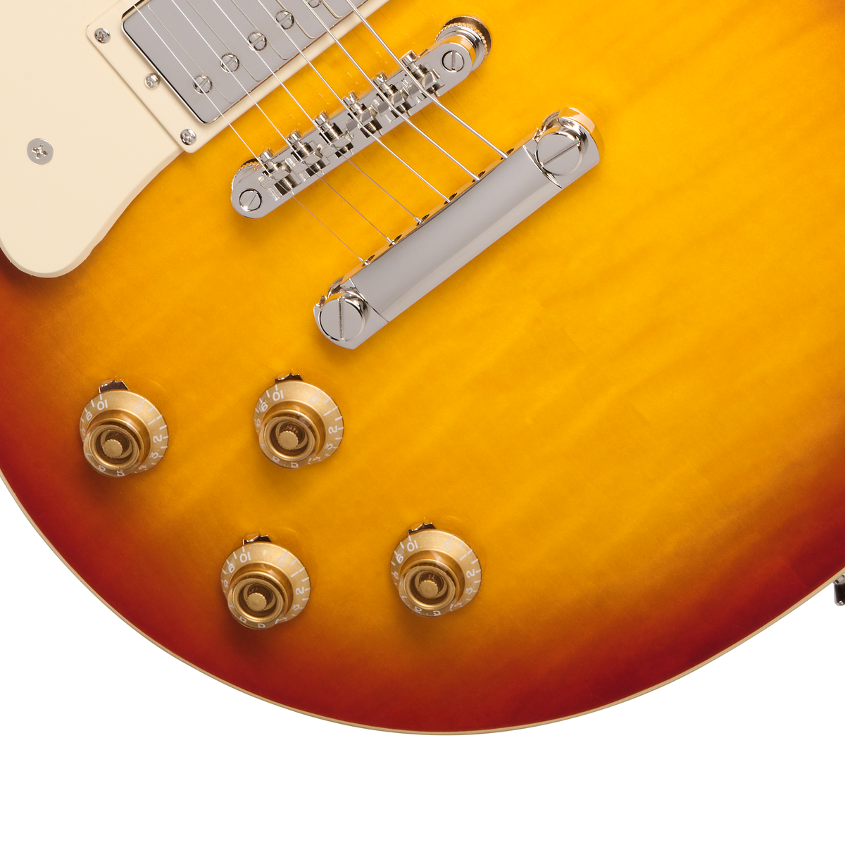 Epiphone Les Paul Standard 50s Left Handed Electric Guitar - Washed Cherry Sunburst - View 8 | MusicMarket