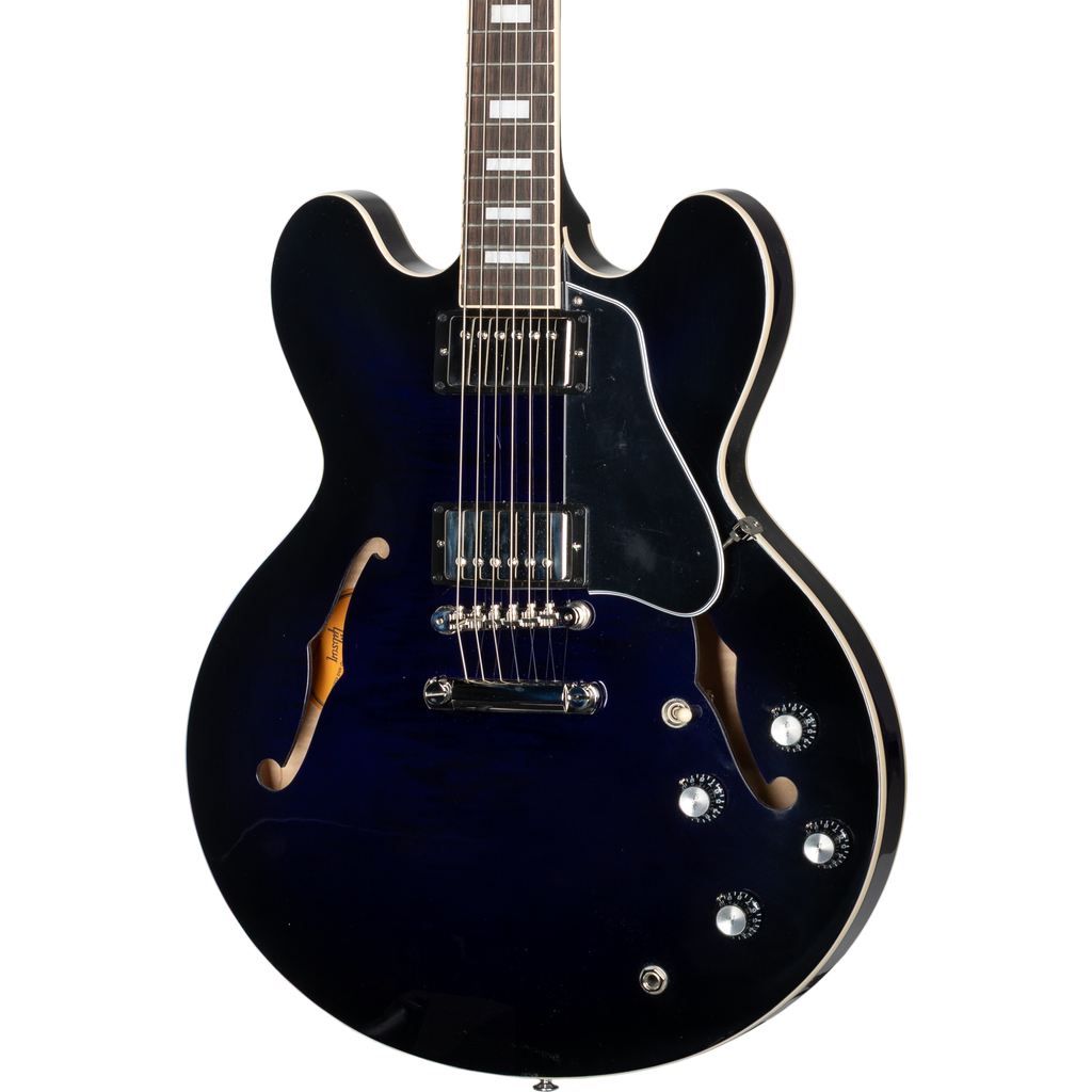 Gibson ES-335 Figured Semi-Hollow Electric Guitar - Deep Ocean Burst - View 16 | MusicMarket