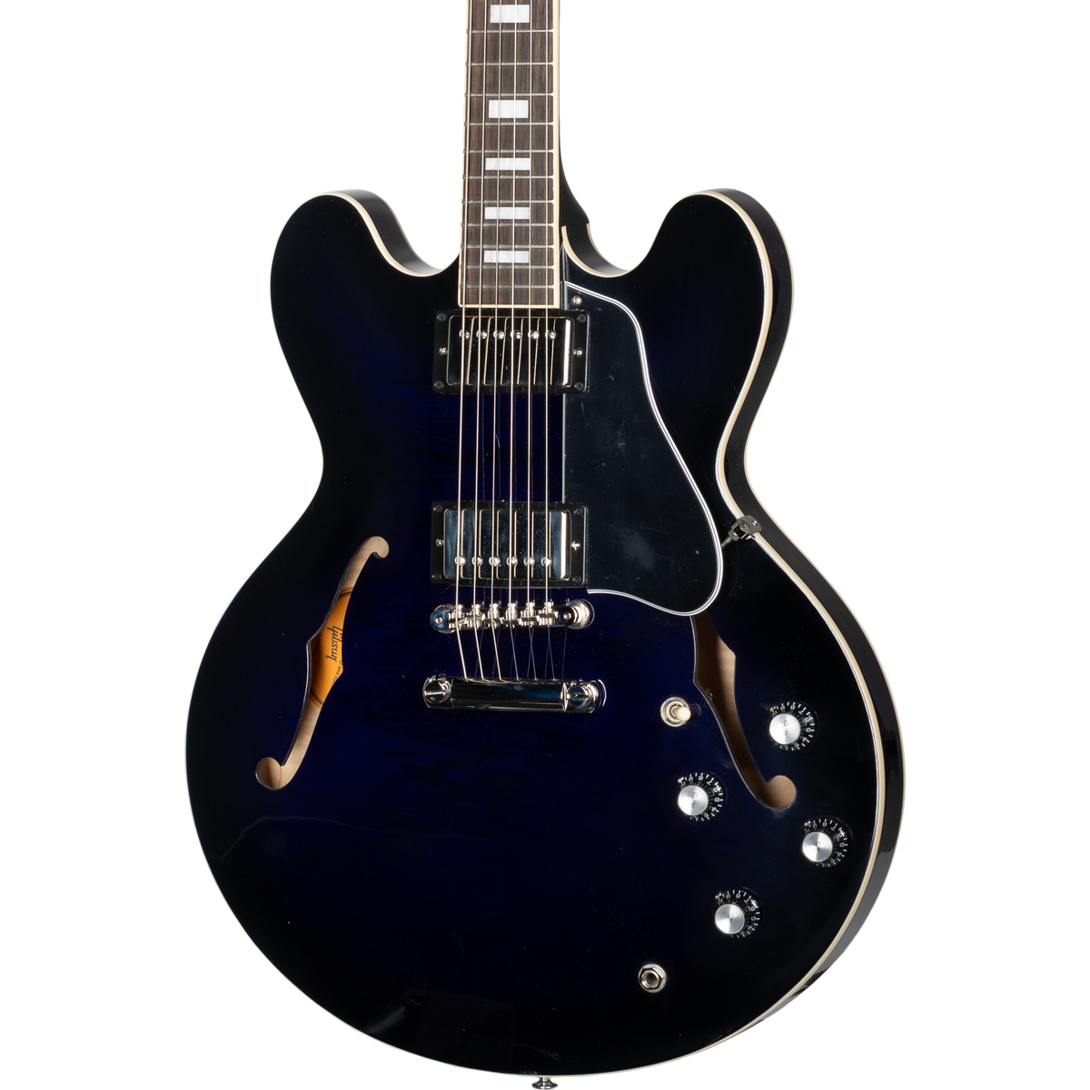 Gibson ES-335 Figured Semi-Hollow Electric Guitar - Deep Ocean Burst - View 16 | MusicMarket