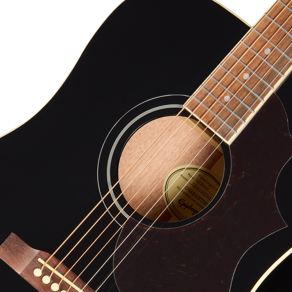 Epiphone Hummingbird Tribute Acoustic Guitar - Ebony - View 6 | MusicMarket
