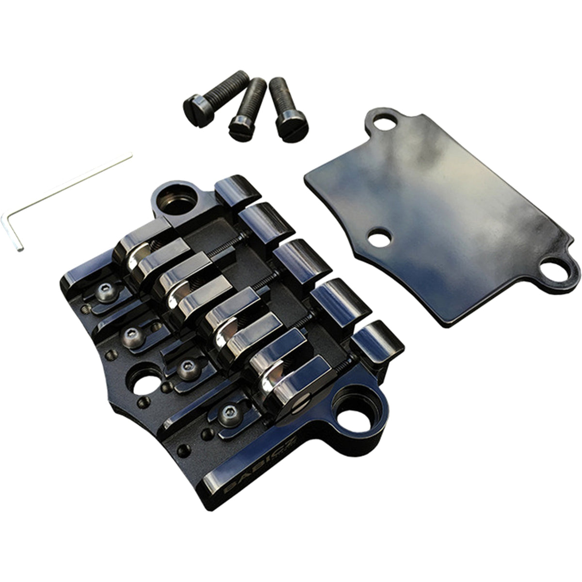 Babicz Full Contact Hardware FCH-3 Original Series Gibson 3 Point Style Bass Bridge - Black - MusicMarket