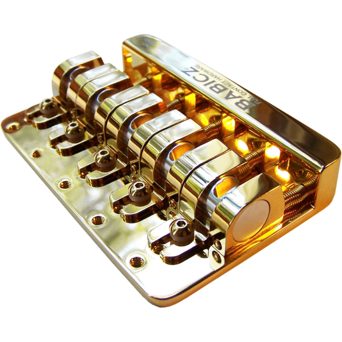 Babicz Full Contact Hardware FCH5 Bass Guitar Bridge - Gold - MusicMarket