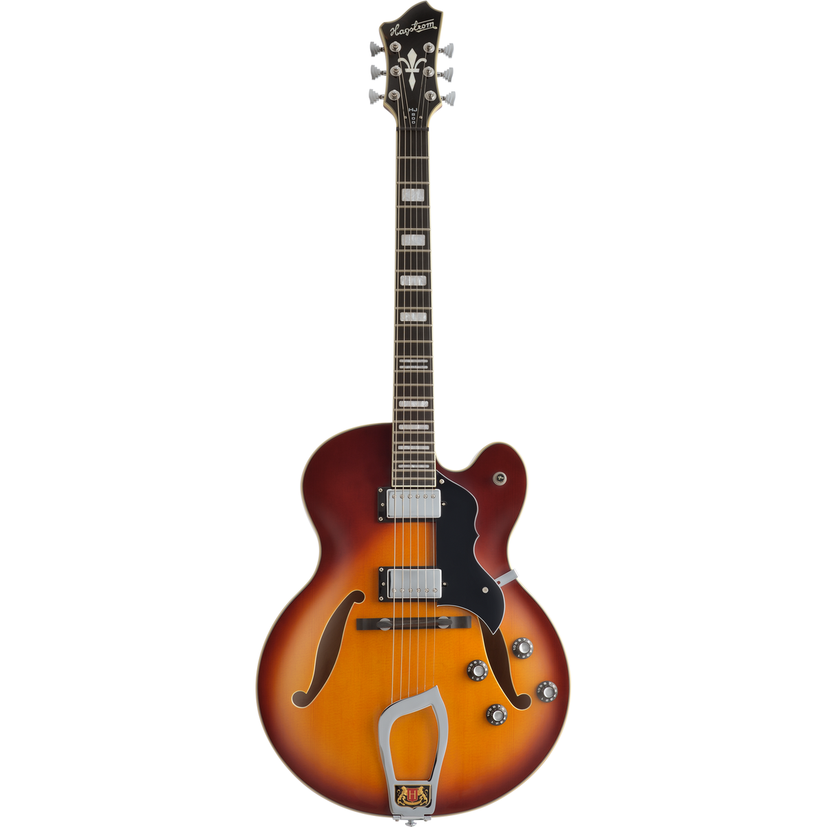 Hagstrom HJ800 Hollow Body Jazz Electric Guitar - Vintage Sunburst - View 2 | MusicMarket