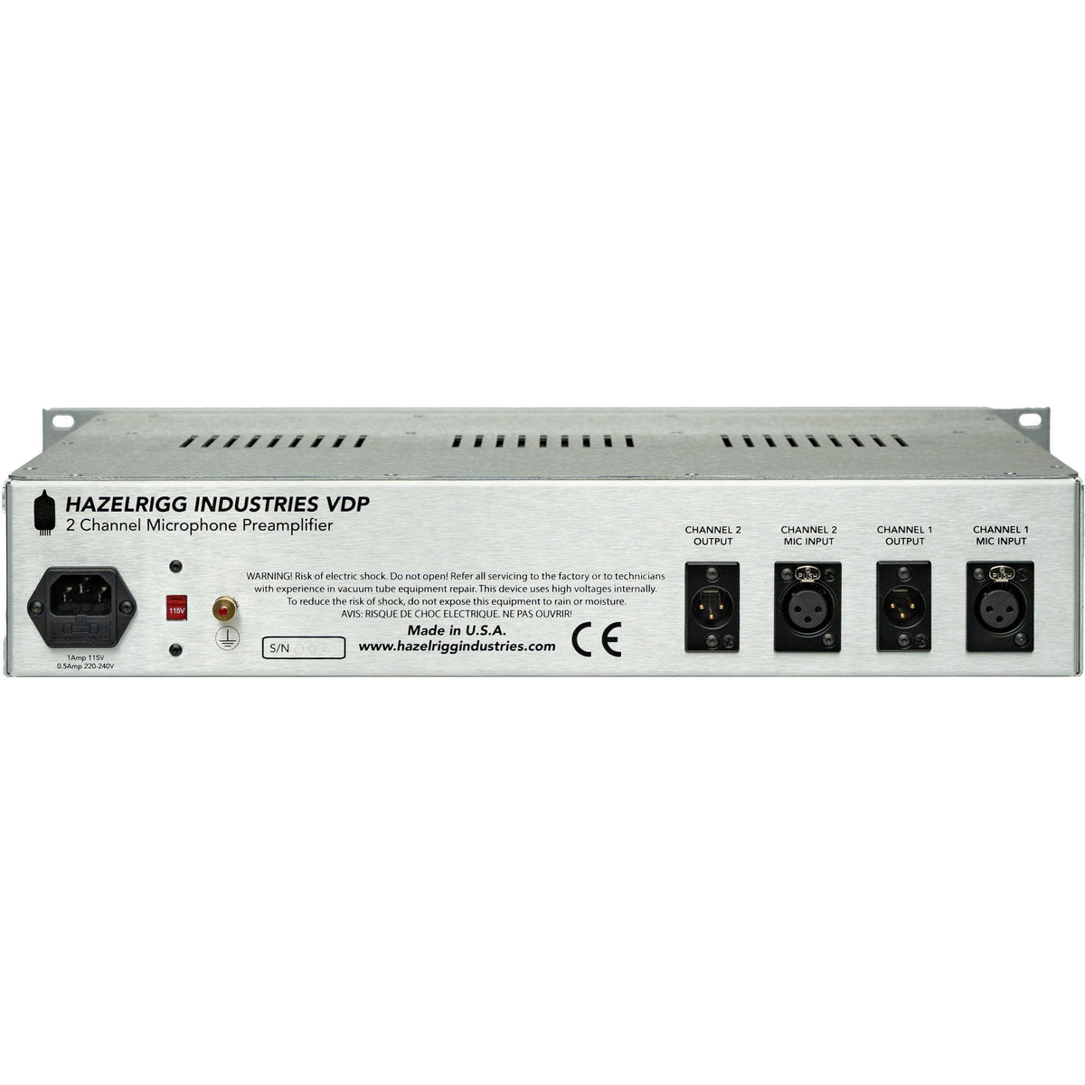 Hazelrigg Industries VDP Dual Channel Vacuum Tube Preamp and DI - View 4 | MusicMarket