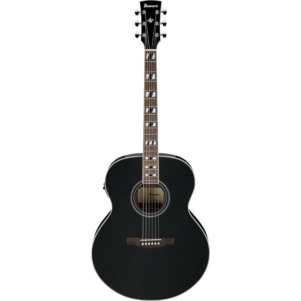 Ibanez Artwood Series Acoustic Electric Guitar, Black High Gloss - View 7 | MusicMarket