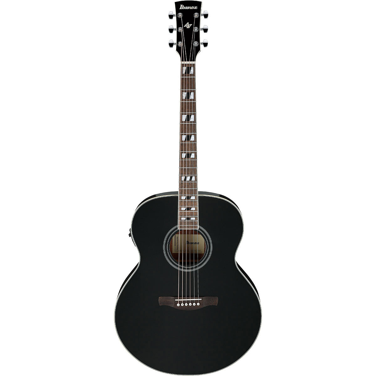 Ibanez Artwood Series Acoustic Electric Guitar, Black High Gloss - View 7 | MusicMarket