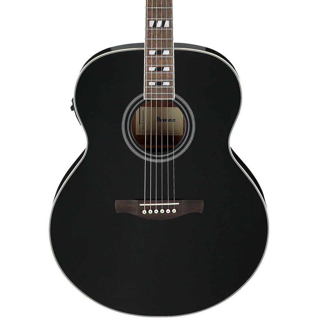 Ibanez Artwood Series Acoustic Electric Guitar, Black High Gloss - MusicMarket