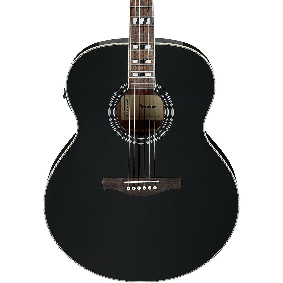 Ibanez Artwood Series Acoustic Electric Guitar, Black High Gloss - MusicMarket