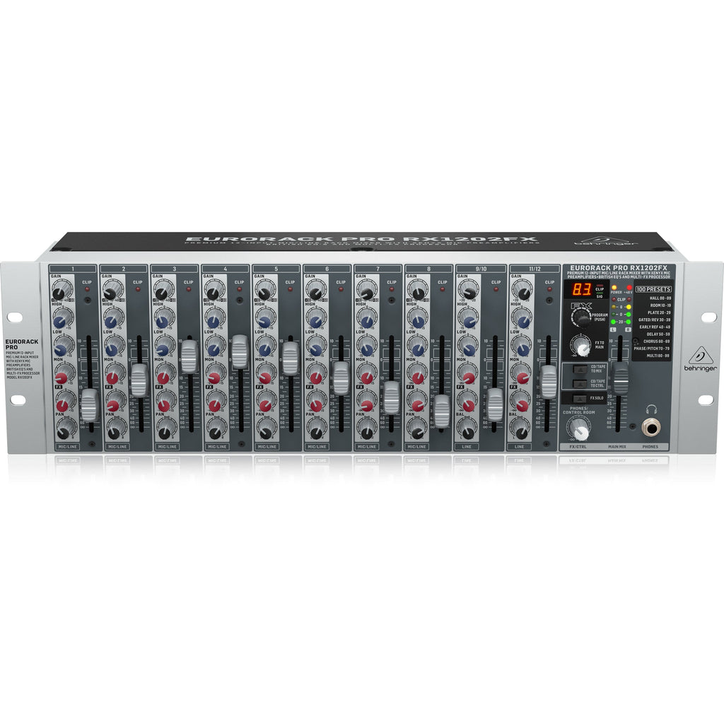 Behringer Eurorack Pro RX1202FX V2 Rackmount Mixer with Effects - View 3 | MusicMarket