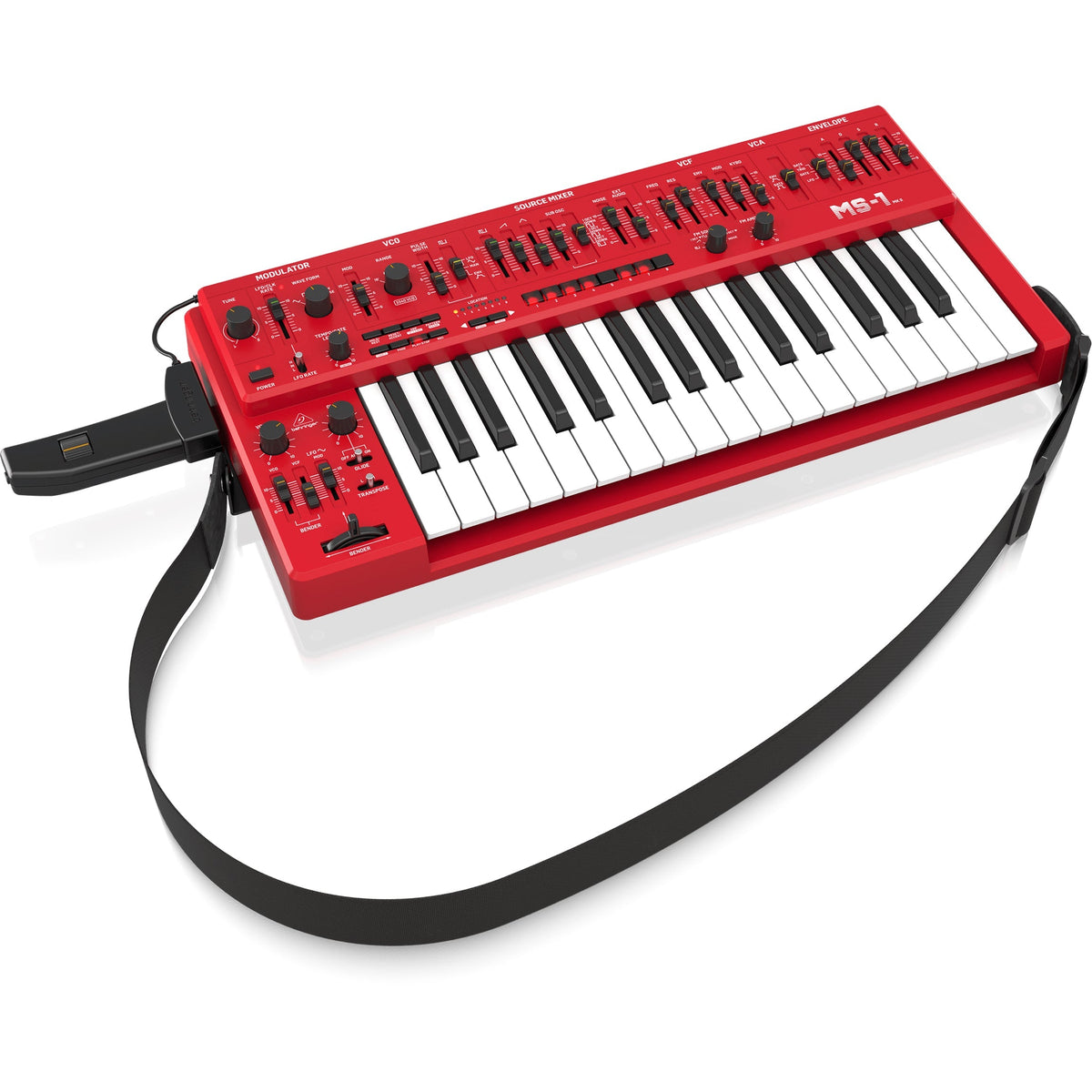 Behringer MS-1 MKII RD Analog Synthesizer, Red - View 3 | MusicMarket