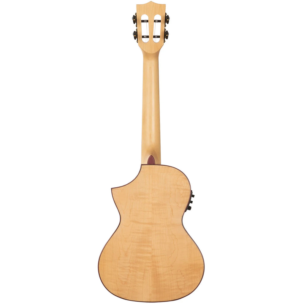 Kala KA-ASFM-T-CE All Solid Flame Maple Tenor Cutaway Electric w/ Bag - View 3 | MusicMarket