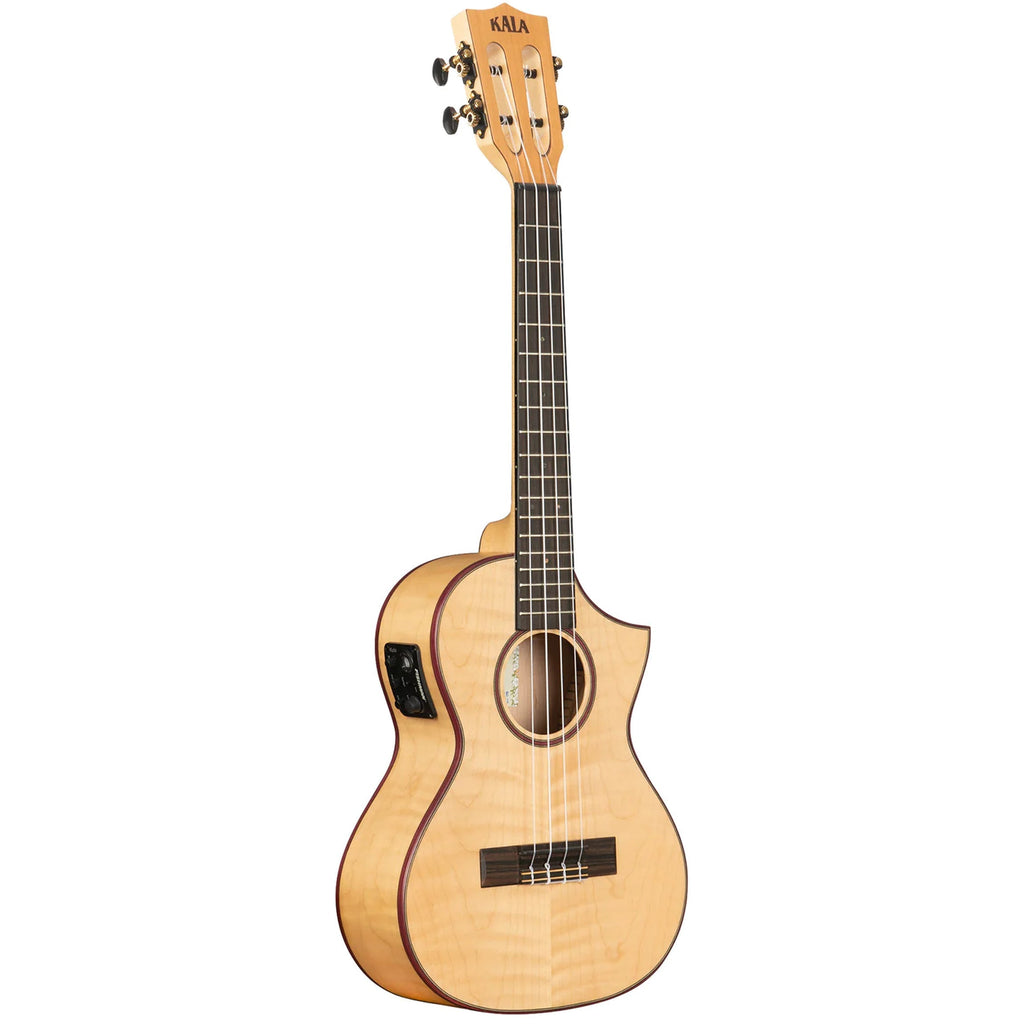 Kala KA-ASFM-T-CE All Solid Flame Maple Tenor Cutaway Electric w/ Bag - View 2 | MusicMarket