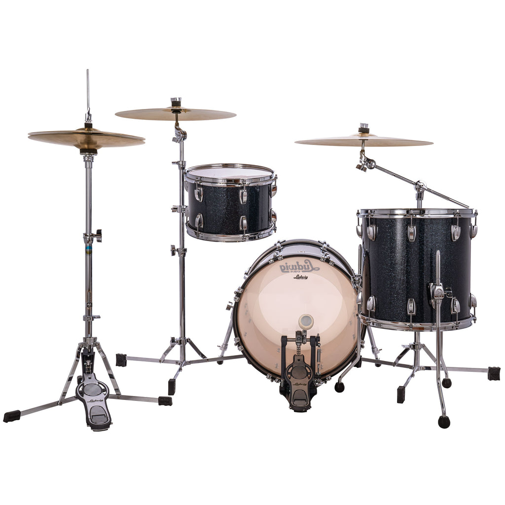 Ludwig Classic Maple 3-Piece Jazzette Shell Pack - Hybrid Black Sparkle - View 3 | MusicMarket