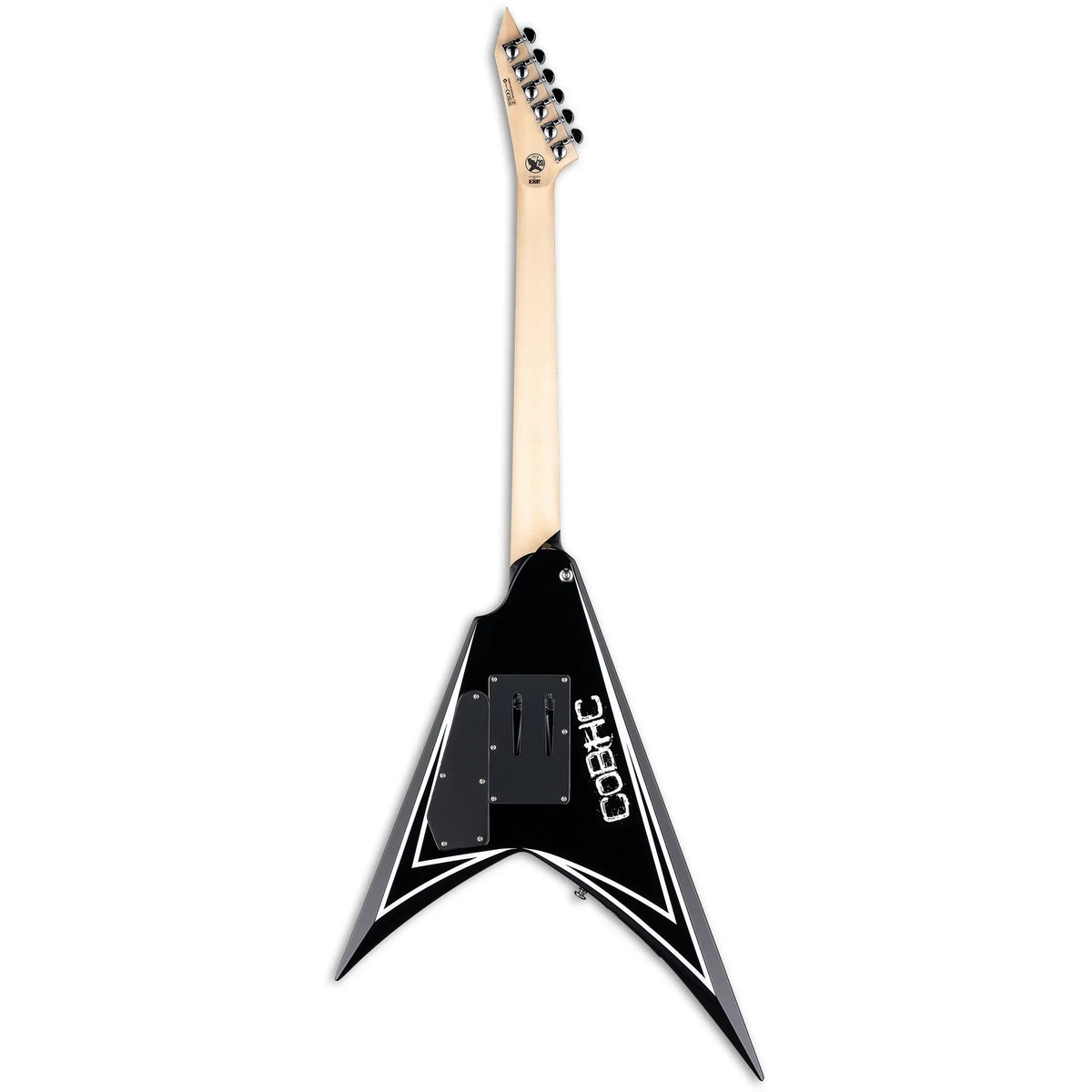 ESP Alexi Sawtooth SE Electric Guitar - Black w/White Pinstripe - View 3 | MusicMarket