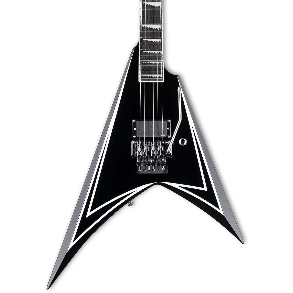 ESP Alexi Sawtooth SE Electric Guitar - Black w/White Pinstripe - MusicMarket