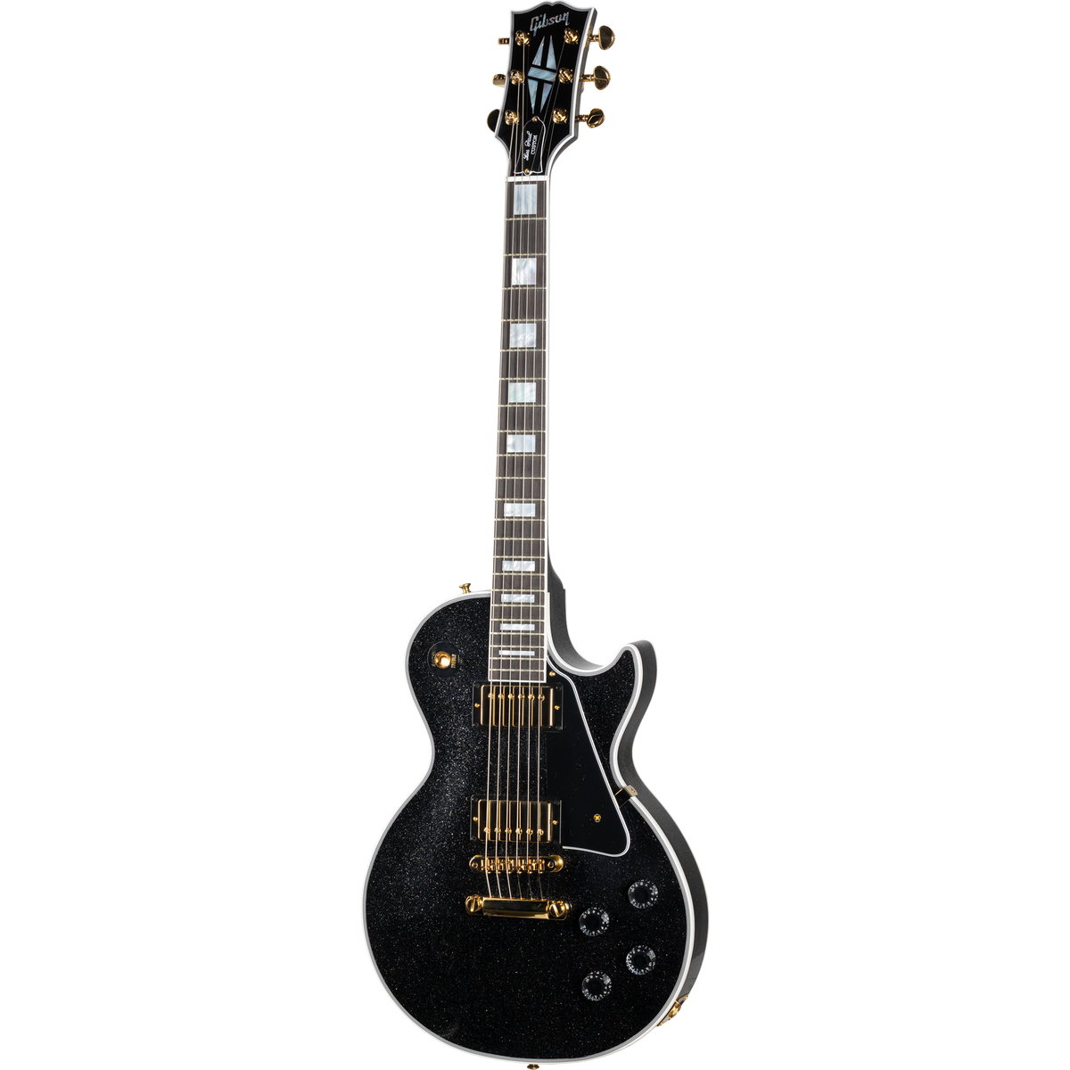 Gibson Les Paul Custom Electric Guitar - Black Sparkle Gloss - View 2 | MusicMarket