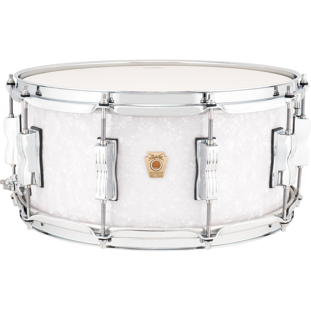Ludwig Classic Maple 6.5x14 Snare Drum - White Marine Pearl - MusicMarket