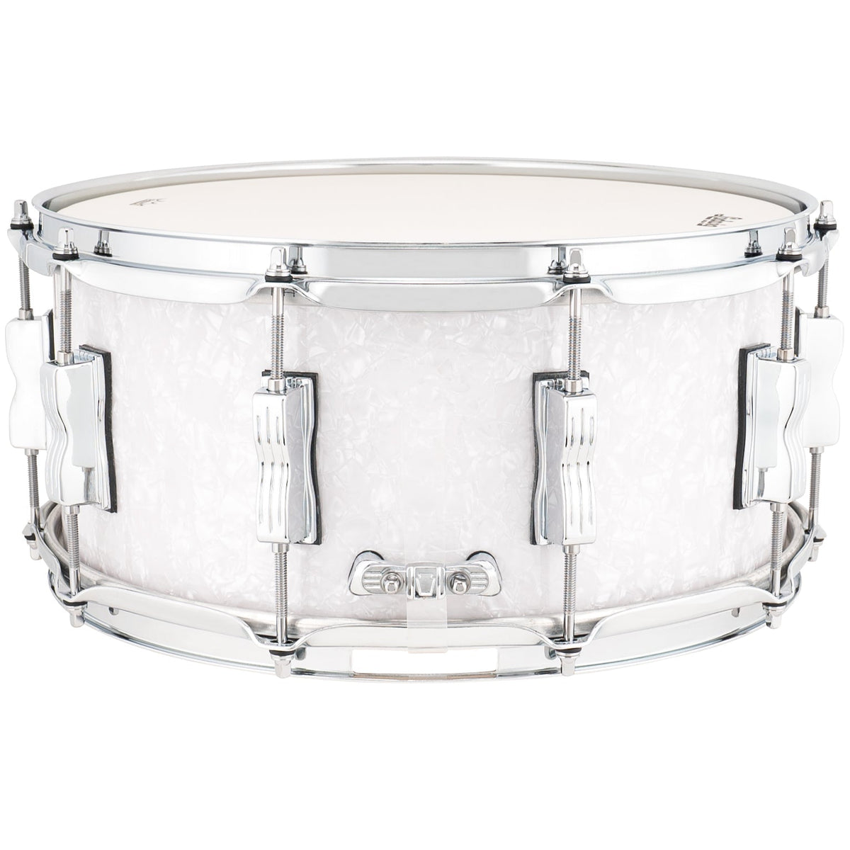 Ludwig Classic Maple 6.5x14 Snare Drum - White Marine Pearl - View 2 | MusicMarket
