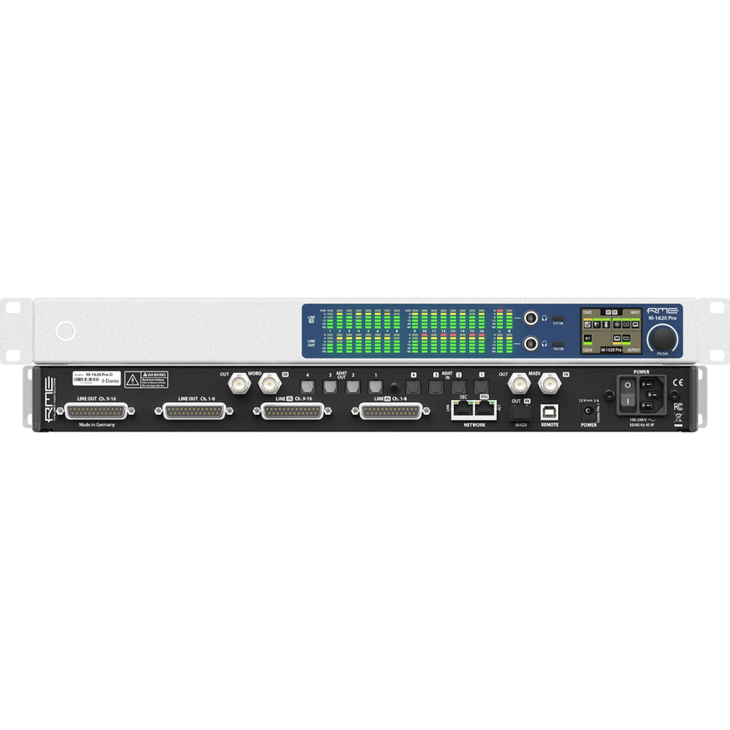 RME M1620 PRO-D 16 Input / 20 Output High-End DANTE / MADI / ADAT to Analog Converter - MusicMarket