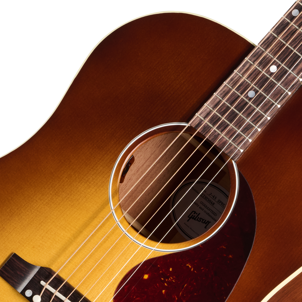 Gibson J-45 Special Acoustic Electric Guitar - Satin Honey Burst - View 7 | MusicMarket