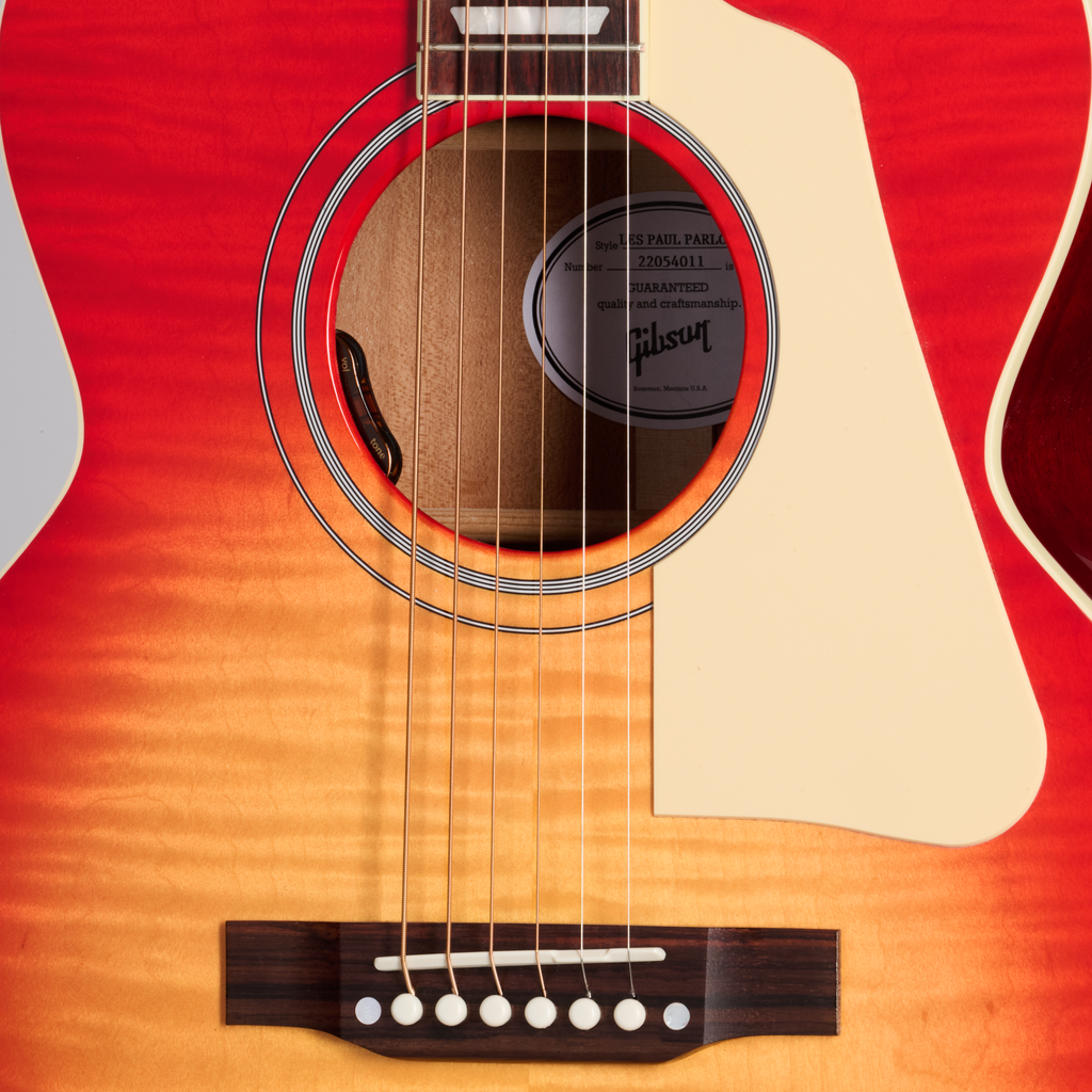 Gibson Les Paul Parlor Acoustic Electric Guitar - Vintage Cherry Sunburst - View 7 | MusicMarket
