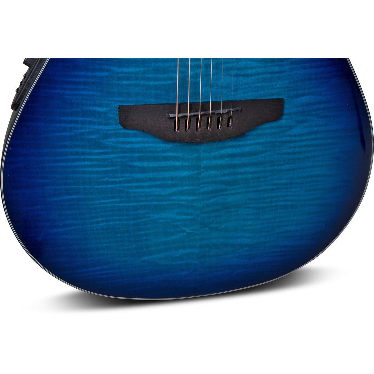 Ovation E-Acoustic Guitar Celebrity Elite Plus Mid Cutaway - Blue Flamed Maple - View 9 | MusicMarket