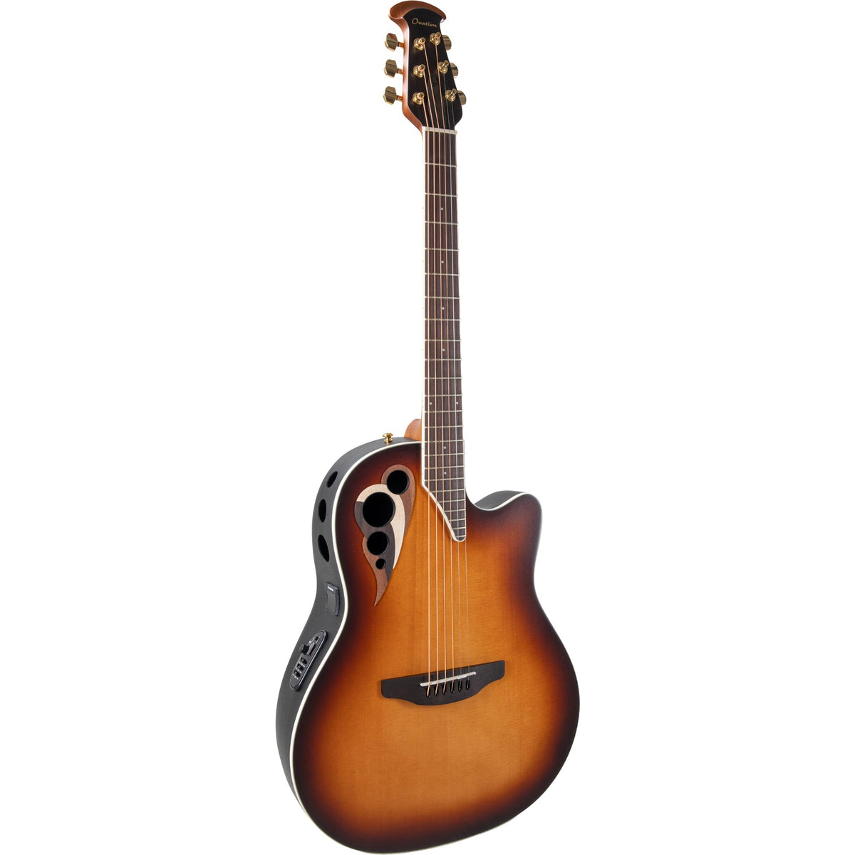 Ovation Celebrity Deluxe Acoustic Electric Guitar - Vintage Suburst Satin - View 2 | MusicMarket