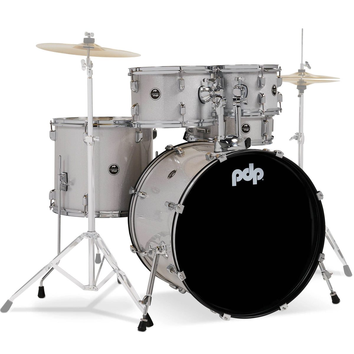 Pacific Drums & Percussion CENTERstage 5-Piece Shell Pack - Diamond White - MusicMarket