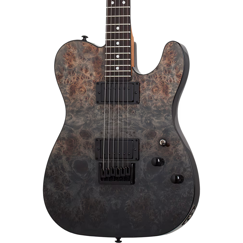 Schecter PT Standard Electric Guitar - Black Fade Burst Burl - MusicMarket