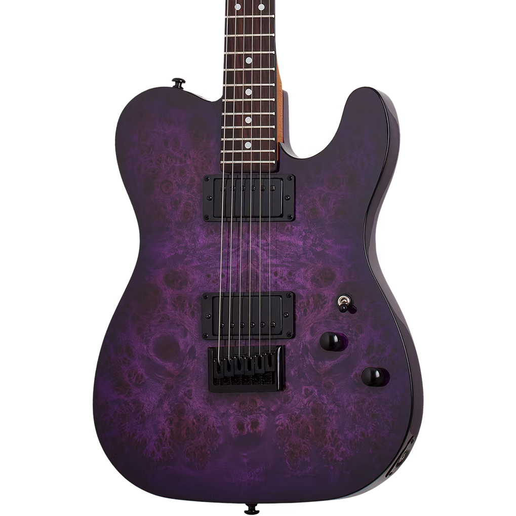 Schecter PT Standard Electric Guitar - Purple Burst Burl - MusicMarket
