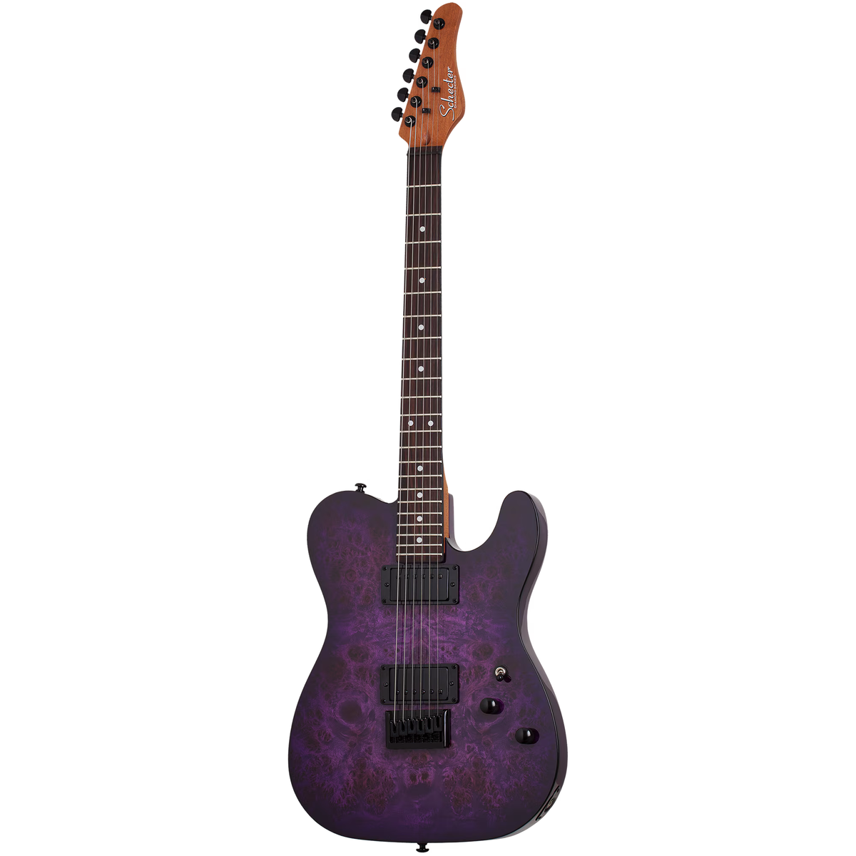 Schecter PT Standard Electric Guitar - Purple Burst Burl - View 2 | MusicMarket