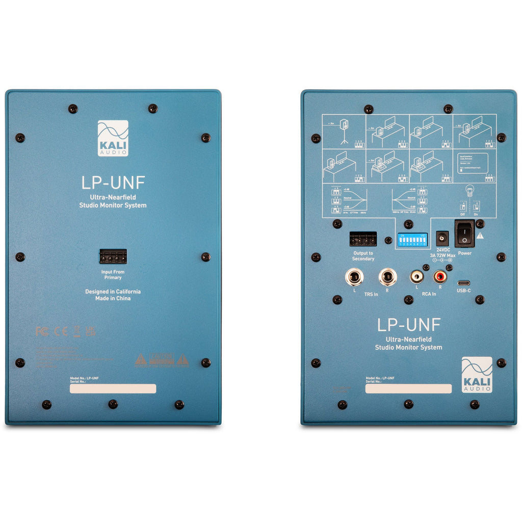 KALI AUDIO LP-UNF-B 4” Ultra Nearfield Powered Monitor System w/Bluetooth - Boundary Compensation EQ Settings -