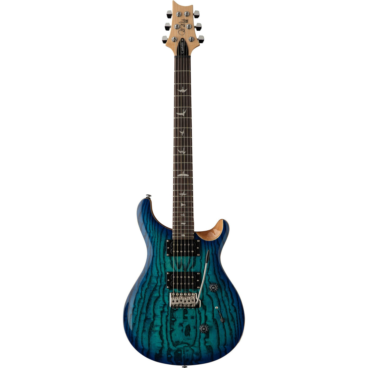 PRS SE Custom 24 Exotic Burled Ash Limited Edition Electric Guitar - Lake Blue - View 2 | MusicMarket