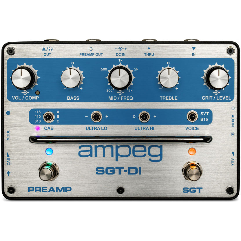 Ampeg SGT-DI Blue Line Anniversary Edition Bass DI Pedal - MusicMarket