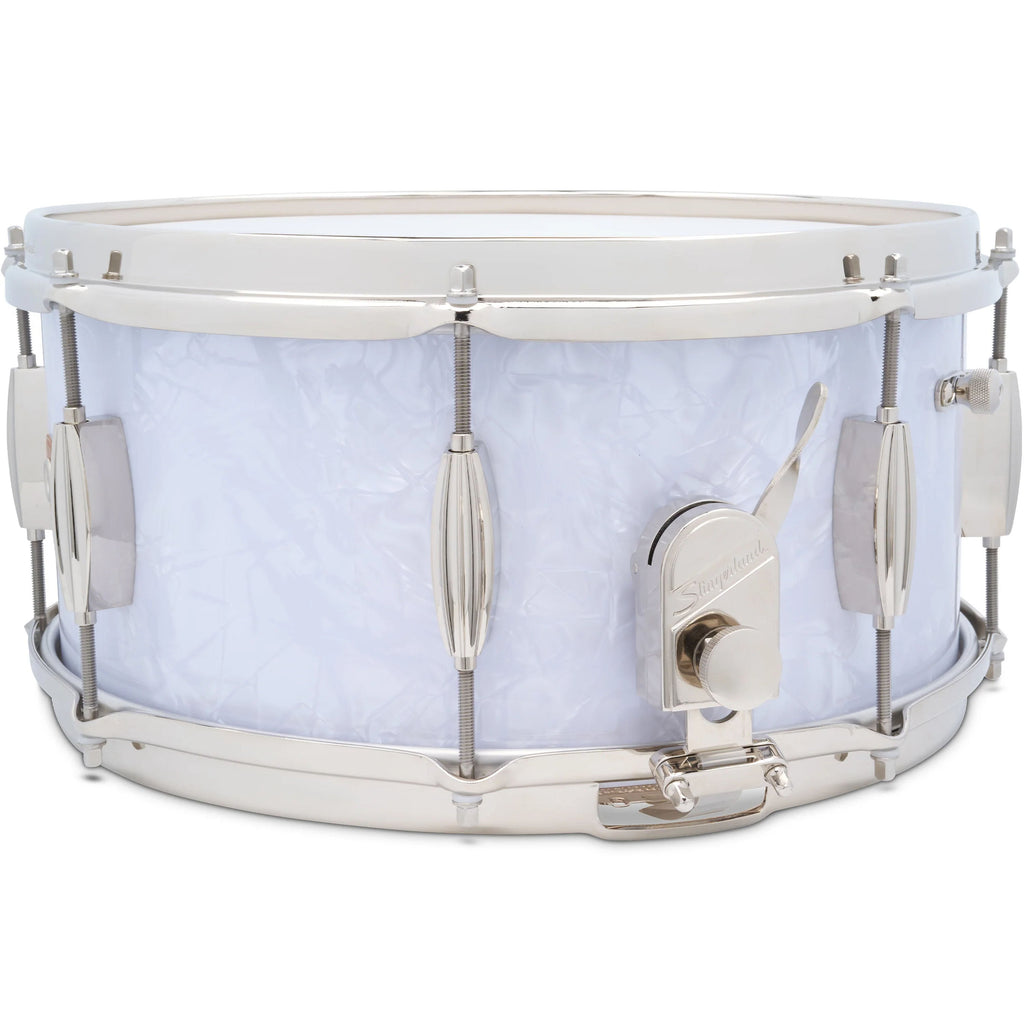 Slingerland Radio King 6.5x14 Snare Drum - White Marine Pearl - View 3 | MusicMarket