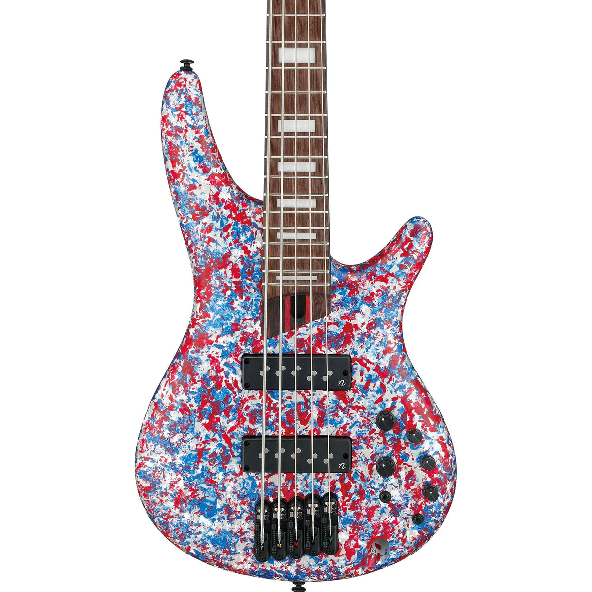 Ibanez SR5A250 SR Premium 5-String Electric Bass - Red, White and Blue - MusicMarket