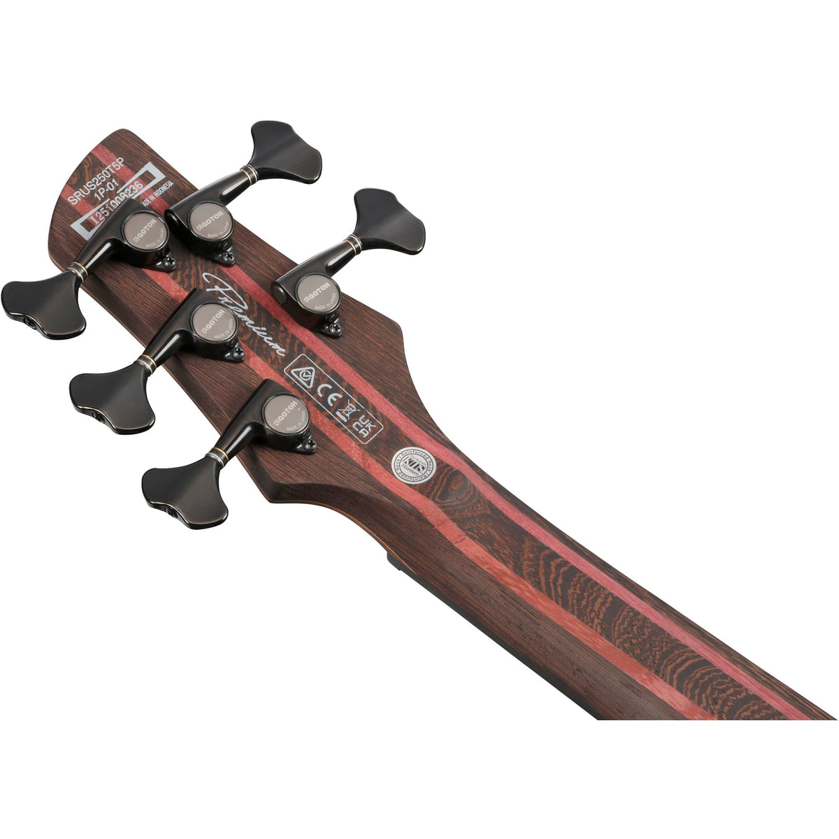 Ibanez SR5A250 SR Premium 5-String Electric Bass - Red, White and Blue - View 8 | MusicMarket