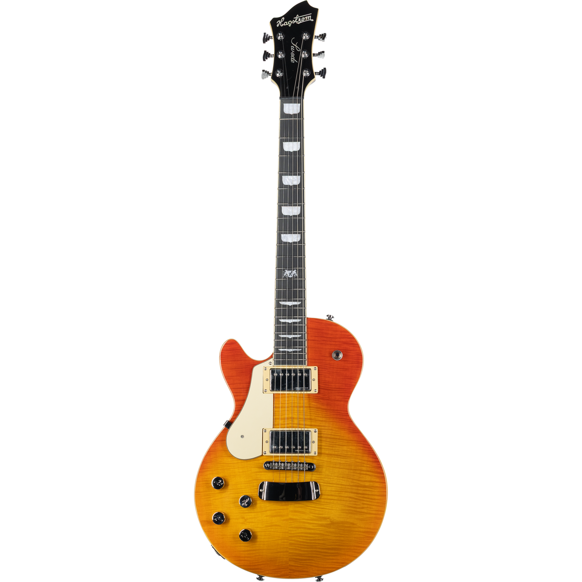 Hagstrom Swede MK3 Left Handed Electric Guitar - Mandarin Burst - View 2 | MusicMarket