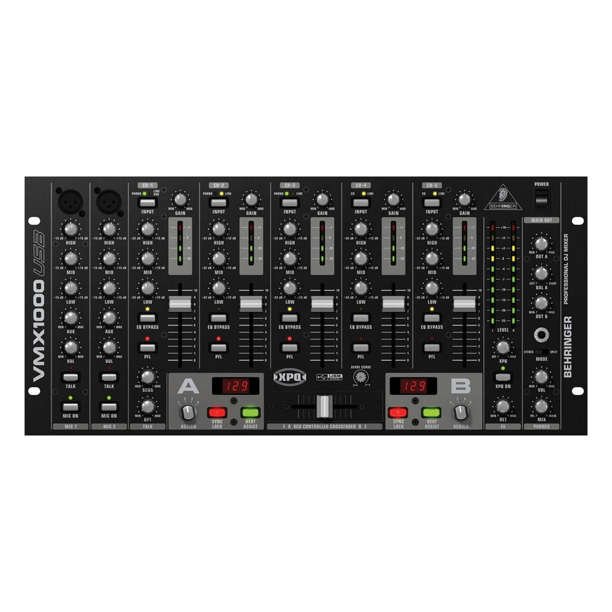 Behringer VMX1000USB DJ Mixer - View 2 | MusicMarket
