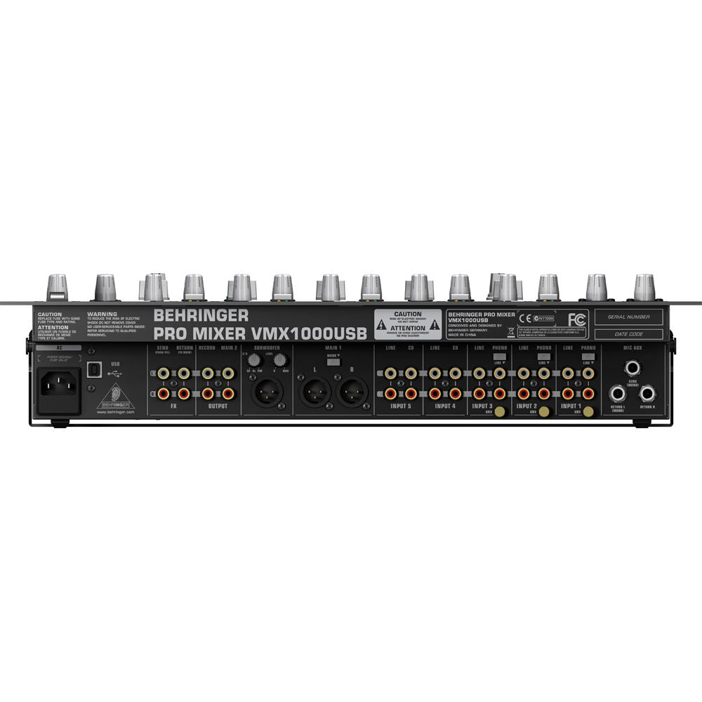 Behringer VMX1000USB DJ Mixer - View 3 | MusicMarket