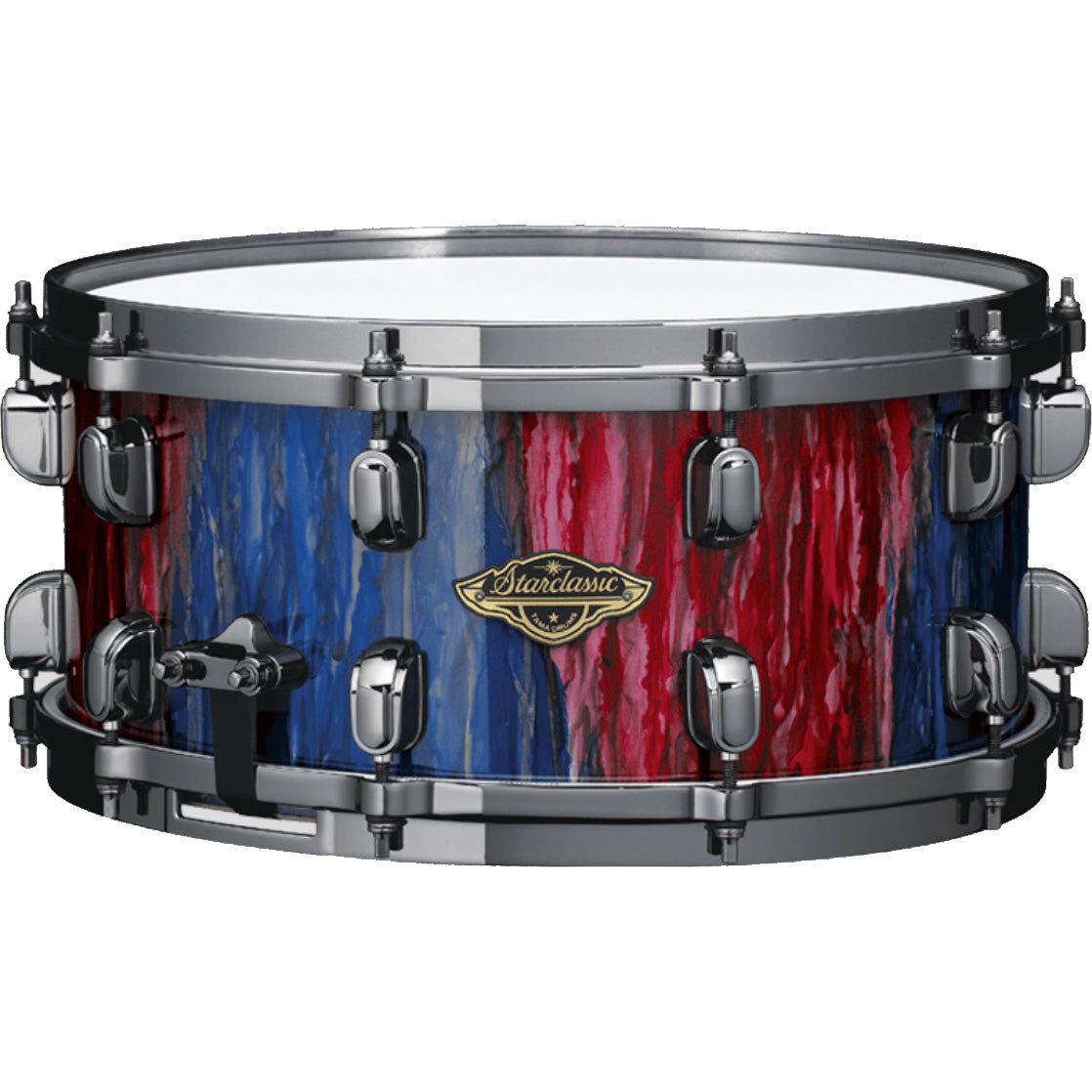 Tama Starclassic G-Walnut/Birch 6.5x14 Snare Drum - Crimson Sapphire Cascade - MusicMarket