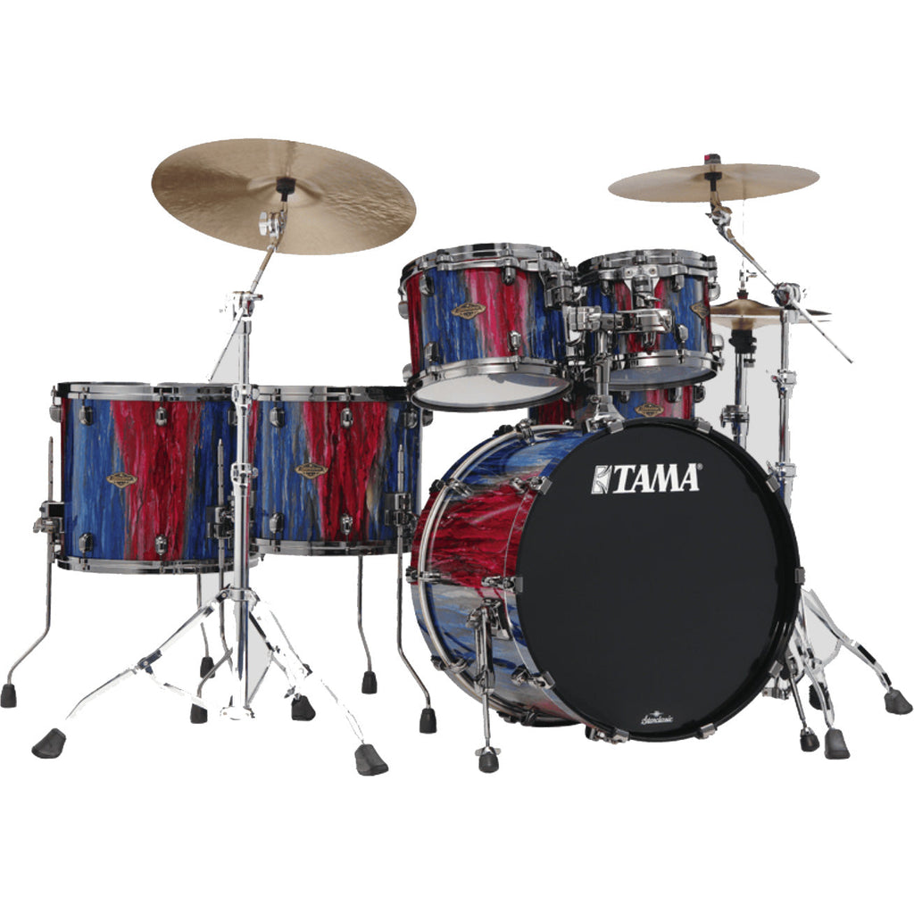 Tama Starclassic Walnut/Birch 5-Piece Shell Pack - Crimson Sapphire Cascade - MusicMarket