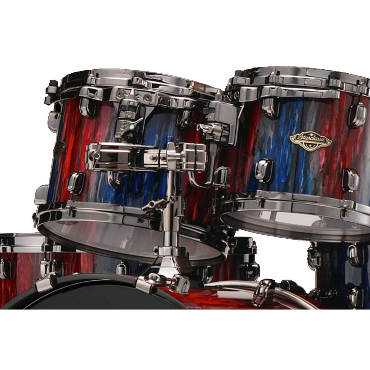 Tama Starclassic Walnut/Birch 5-Piece Shell Pack - Crimson Sapphire Cascade - View 2 | MusicMarket