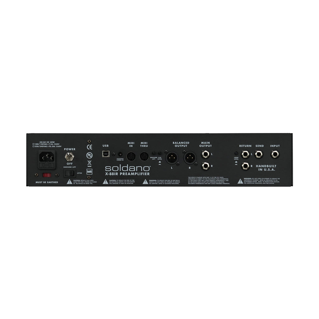 Soldano X88-IR All-Tube Stereo Rackmount Preamplifier - Limited Edition - View 8 | MusicMarket