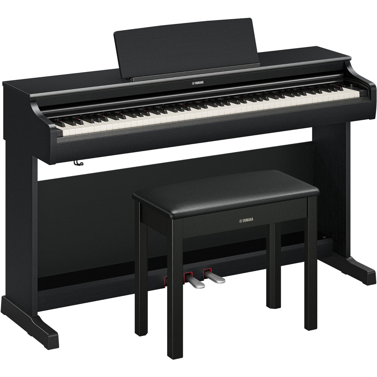 Yamaha YDP-166 Arius Upright Digital Piano - Black - View 4 | MusicMarket