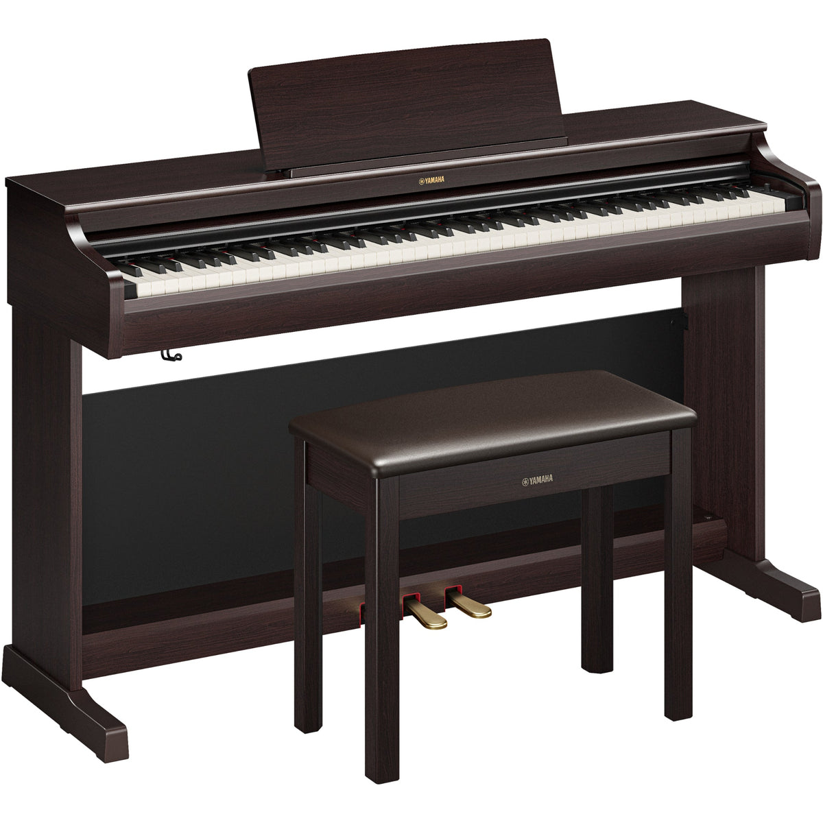Yamaha YDP-166 Arius Upright Digital Piano - Rosewood - View 3 | MusicMarket