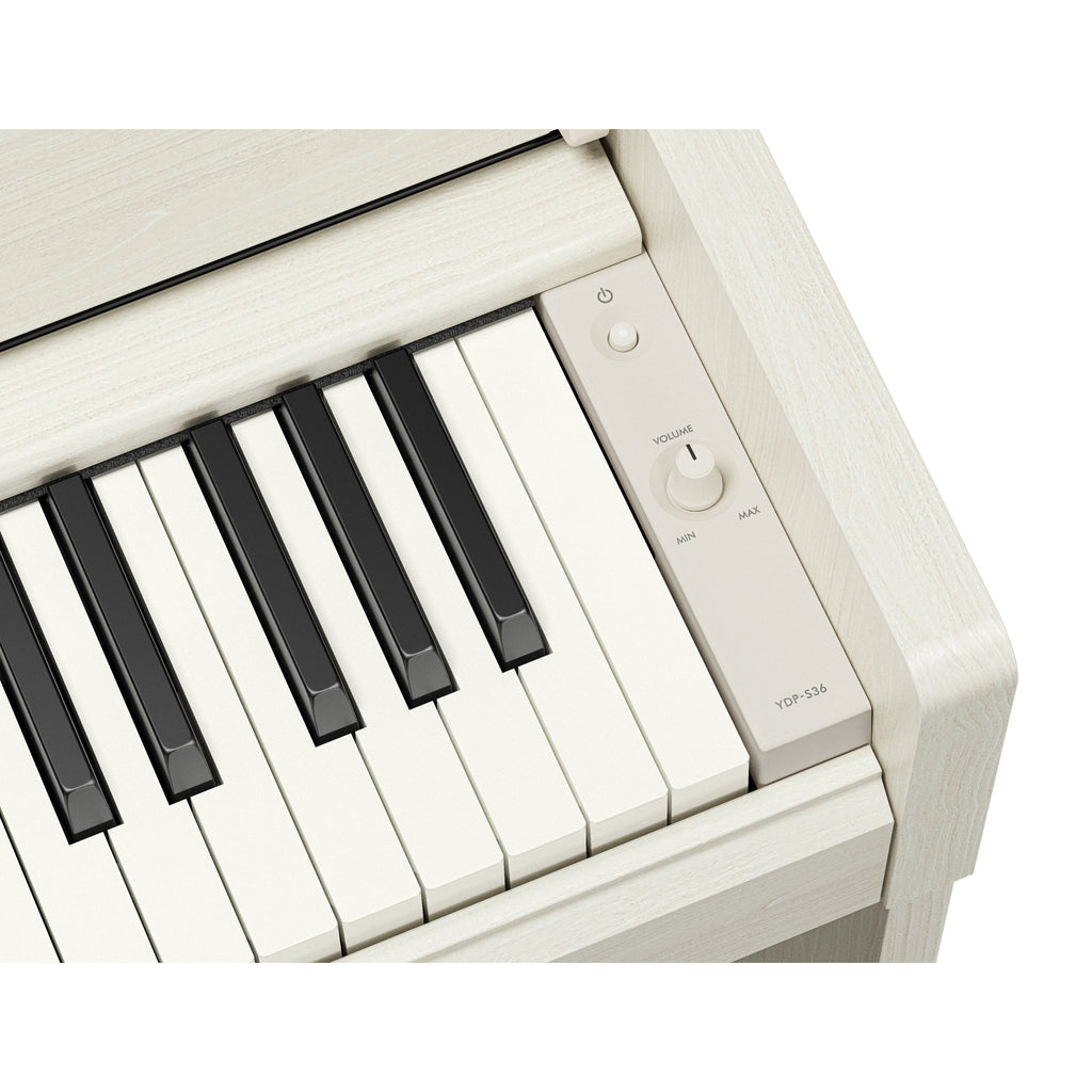Yamaha YDP-S36 Arius Slim Upright Digital Piano - White Birch - View 5 | MusicMarket
