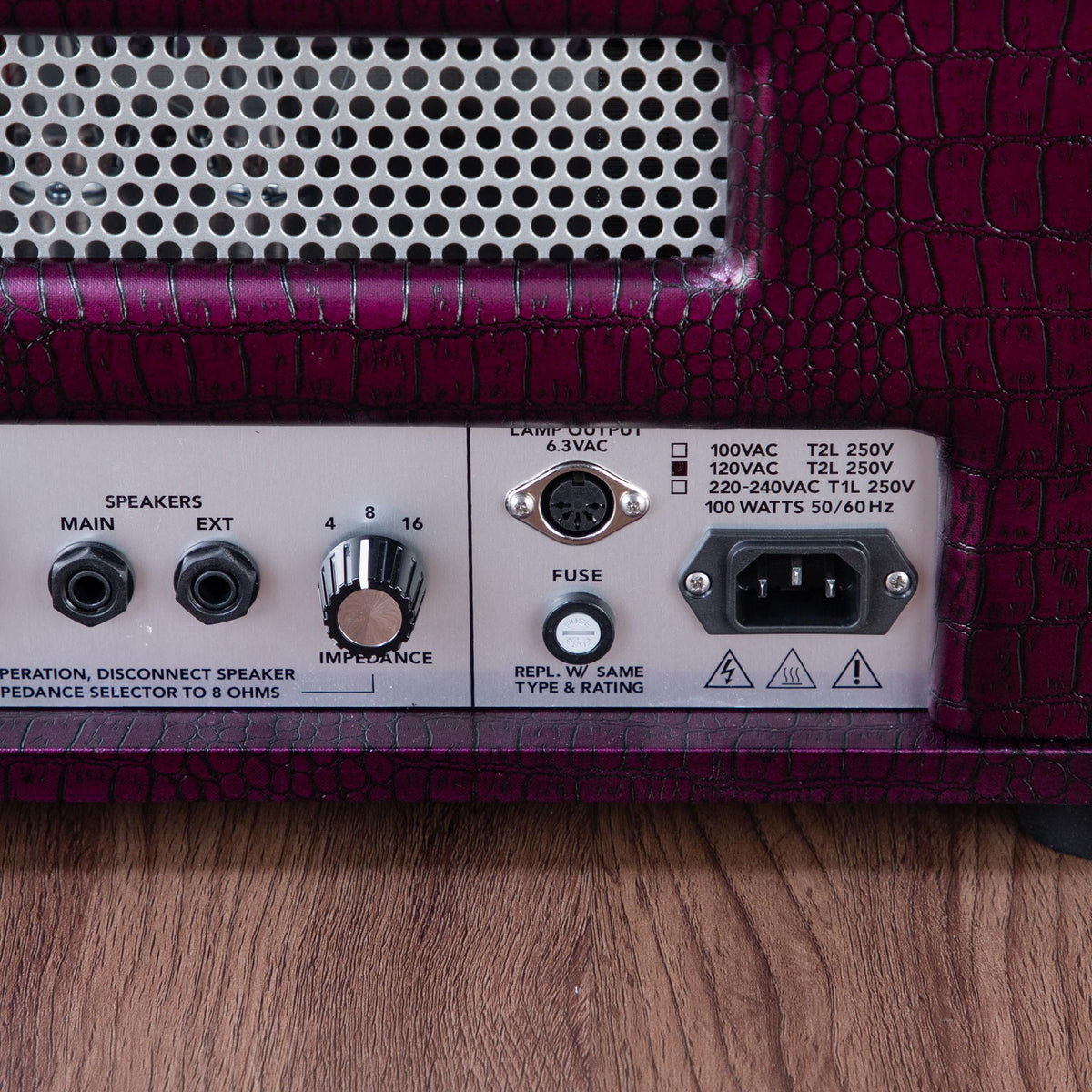 Magnatone Super Fifteen 15-Watt Tube Guitar Amplfier Head - Purple - View 7 | MusicMarket
