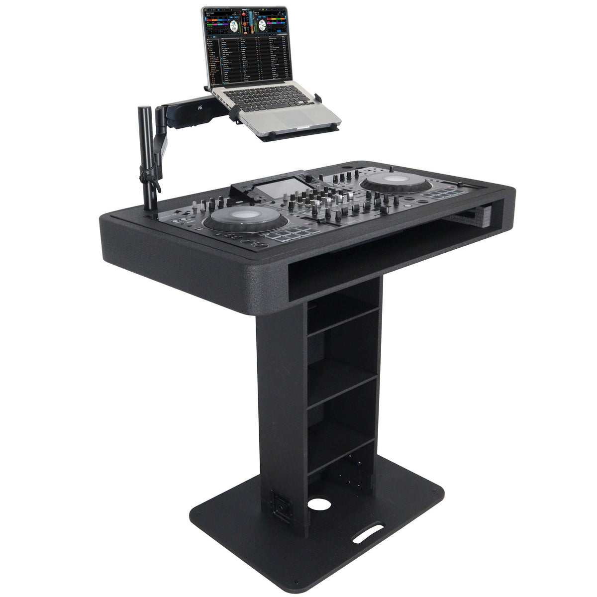 ProX XZF-DJCTBL Control Tower DJ Podium for Pioneer DDJ-REV7 XDJ-XZ FLX10 RANE Four - Black Finish - View 2 |